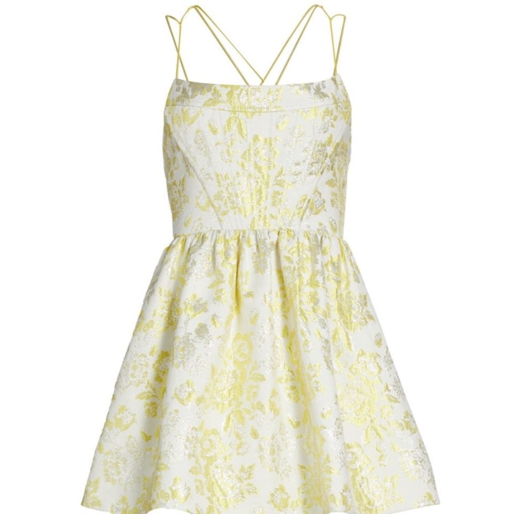 Alice + Olivia Yellow Floral Casual Dress